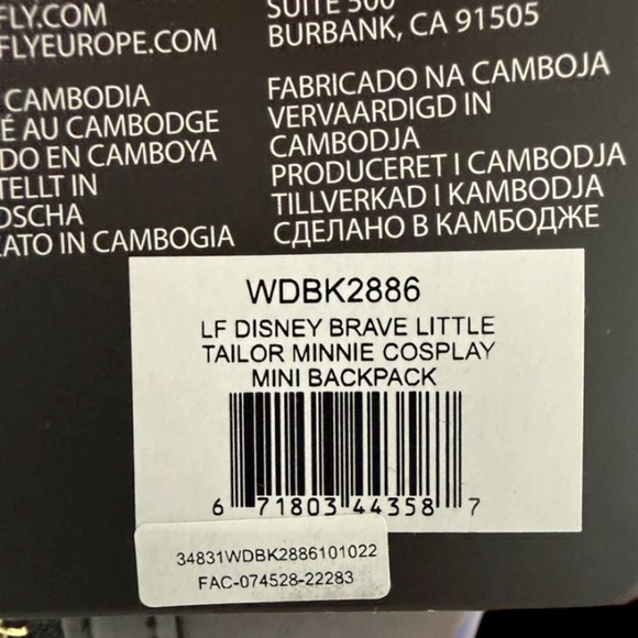 Loungefly Disney Minnie Mouse Party “Brave Little Tailor”Backpack purse. - Picture 13 of 16